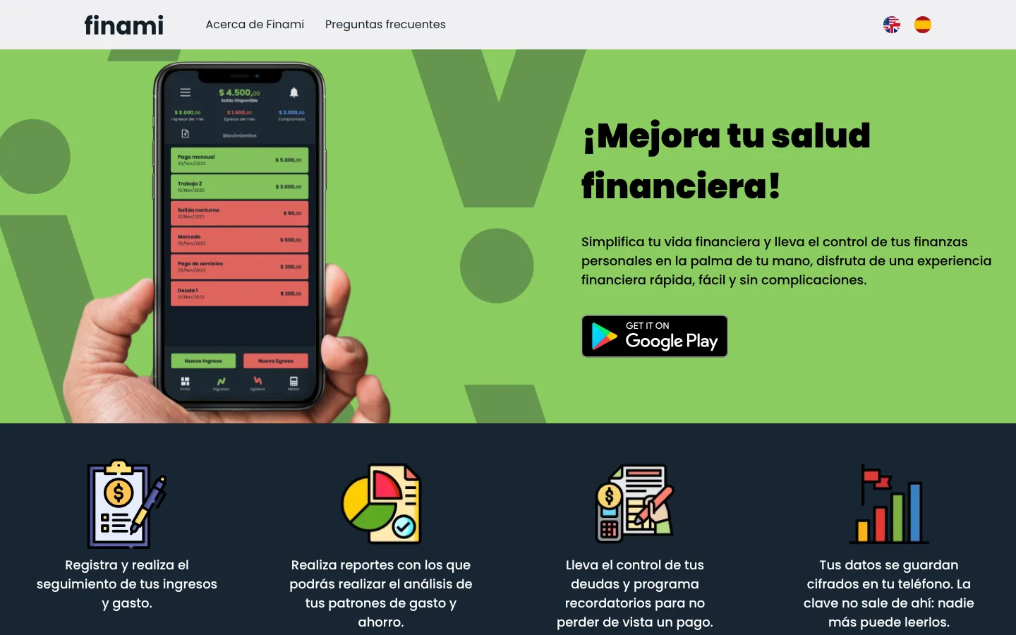 Finami website
