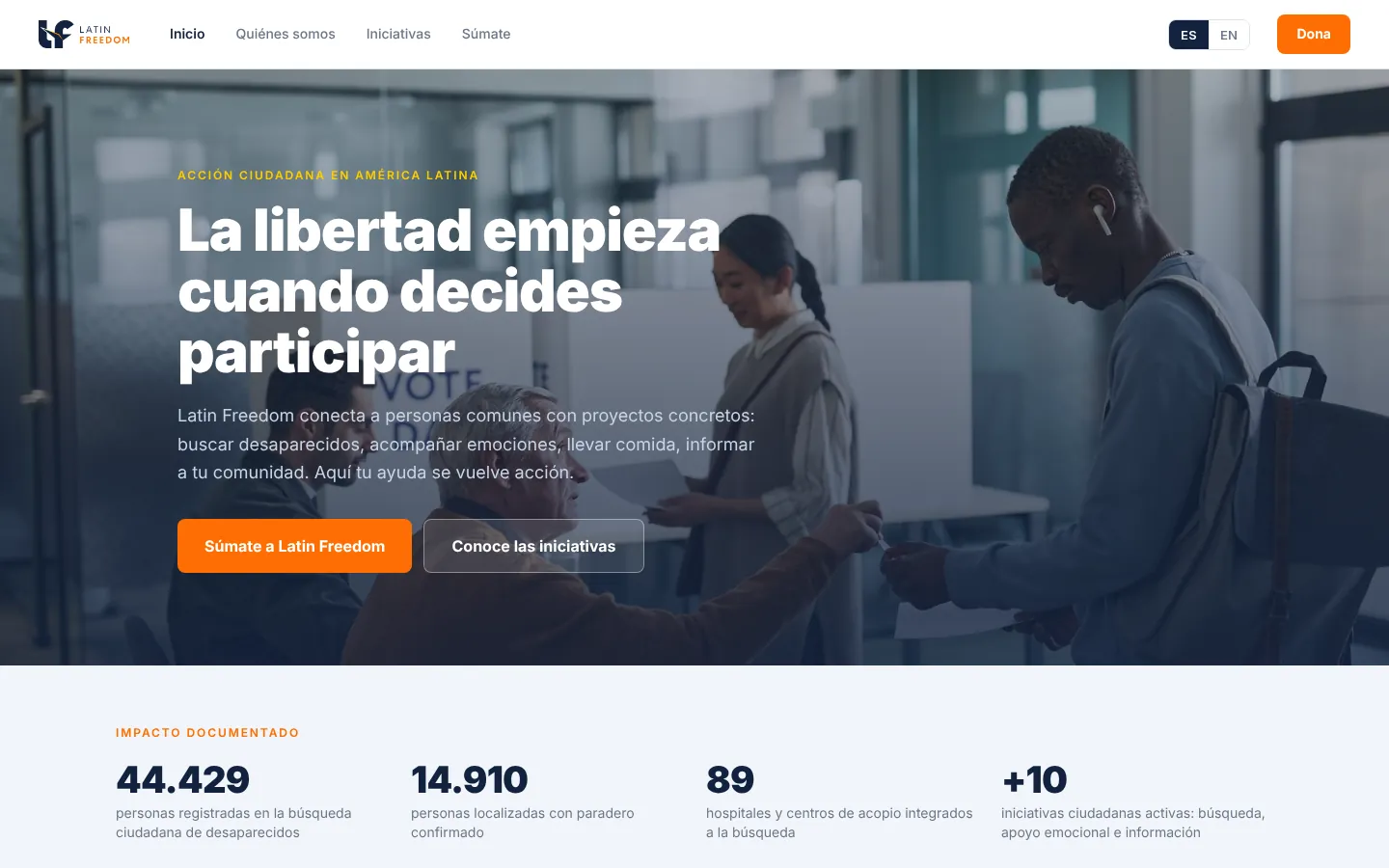 Latin Freedom website